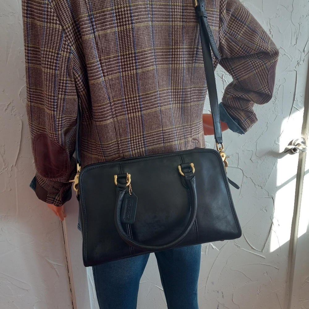 Coach Vintage Beaumont Satchel/Crossbody #9871, Navy Blue - Picture 8 of 16